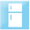 Symbole représentant un réfrigérateur sur fond bleu pâle
