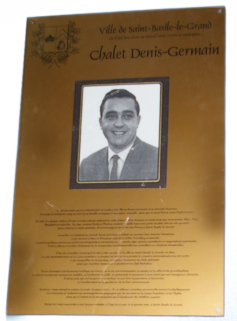 Plaque commémorative • Hommage à Denis Germain