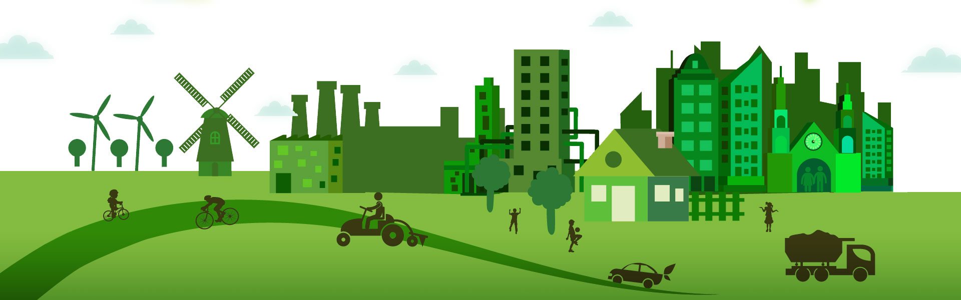 Visuel d'une ville verte (écologique)